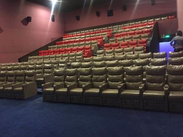 防火効力のある革映画館の椅子、狭いホーム シアターの座席は横たわる